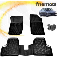 Peugeot 206 3D Paspas Havuzlu Siyah Sedan 1998-2012 Arası 4 Prç AS-0393 ile Uyumlu
