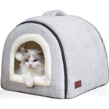 Kapalı Kediler Için Kedi Yatağı, Katlanabilir Kedi Mağarası, Kaymaz ve Suya Dayanıklı Taban, Kapalı Kediler Veya Küçük Köpekler Için Kedi Evleri, Yavr