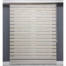 Krem-Kahve Dar Pliseli Zebra (200X200)