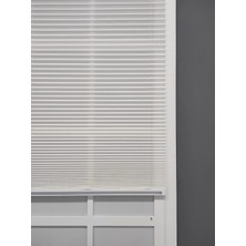 Beyaz Plise/cam Balkon Perdesi (49X135)