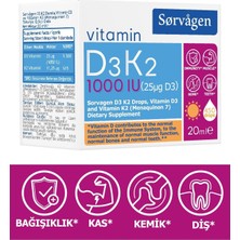 Vitamin D3K2 Damla 20 ml (1000 Iu)
