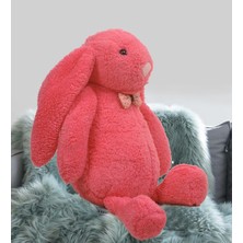 Hediyeli- Uyku Arkadaşım Uzun Kulak Bunny Peluş Tavşan 65 cm Fuşya