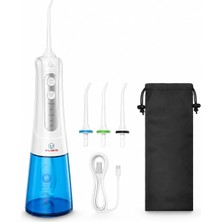 YXY-801 Şarjlı Ağız Duşu ve Oral Irrigatör, 300 ml Su Haznesi, 4 Modlu Diş Arası Temizleme Cihazı, Ipx7 Su Geçirmez, 4 Başlık, USB Şarjlı, Taşınabilir