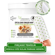 Greenwich Kedi ve Köpek Göz ve Kulak Parmak Mendili 50 Adet – Tek Kullanımlık Vegan Temizleme Mendili | Günlük Göz ve Kulak Hijyen Bakımı