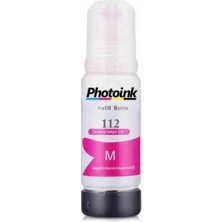 Photoink 112 L6490 L6550 L6570 M1540 Kırmızı Muadil Mürekkep 6000 Sayfa, Epson ile Uyumlu