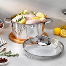 Pratik Ev Tencere, Schafer New Stahl Çelik 24 cm 2 Parça-Inox