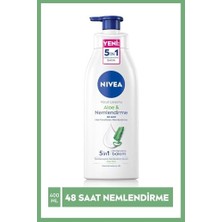 Pratik Ev Aloe Vera Vücut Losyonu 400 Ml, Normal/kuru Ciltler, Nemlendirici Serum ile 48 Saat Nem