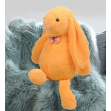 Hediyeli- Uyku Arkadaşım Uzun Kulak Bunny Peluş Tavşan 65 cm Turuncu