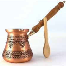 Pcz Serisi (LARGE-14FL.OZ) - En Kalın Masif Bakır Gravürlü/dövülmüş Türk Yunan Arapça Cezve, Ocak Üstü Kahve Makinesi Cezve, Jezve, Jazva, Ibrik, Brik