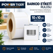 Powertiger Xprınter  I  Zebra I Argox   Barkod Yazıcılarına  Uyumlu 100X100MM  Kargo Barkod Etiketi   Termal  Barkot Etiketi  I Kargo Etiketi
