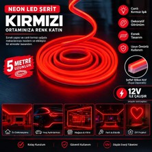Cata 12V Neon LED Hortum Ultra Esnek Cata CT-4555 Kırmızı