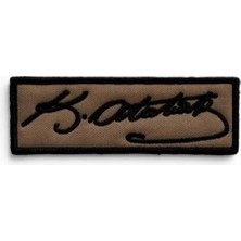 Ex Patch Atatürk Imzalı Kahverengi Peç Patch