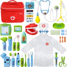 Çocuklar Için Tıbbi Kit - 35 Parça Doktor Sembolik Oyun Ekipmanı, Çocuklar Için Diş Hekimi Kiti, Yeni Yürüyen Çocuklar Için Hediye Kılıflı Doktor Oyun