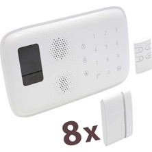 Kablosuz 8 Manyetik Kontaklı Ev Alarm Sistemi, Soygun Alarm Seti, Hırsız Alarm Sistemi