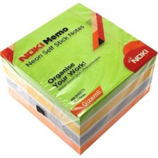Memo 75X75 Neon Gizemli Yapışkanlı Küp Blok Not 8993245077573