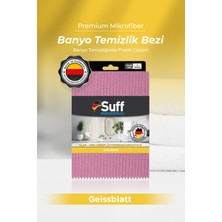 Suff Geissblatt Banyo Mikrofiber Bez Antibakteriyel Büyük Boy Fayans ve Seramik Bezi 70x50 cm Pembe