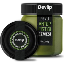 Antep Fıstığı (%70) Ezmesi, 200G, Sürülebilir, Glikoz, Koruyucu, Renklendirici, Aroma Içermez