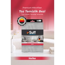 Suff Nelke Mikrofiber Toz Bezi Toz Hapseden Ahşap ve Mobilya Temizlik Bezi 40x40 cm Gri