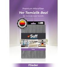 Suff Flieder Mikrofiber Parke ve Laminant Yer Temizlik Bezi 40x40 cm Gri
