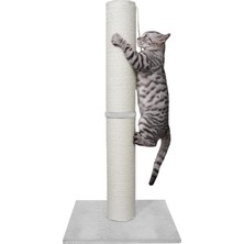 Premium Sisal Halatlı Kedi Tırmalama Direği, 3,25 Inç Büyük Çaplı Iç Mekan Kedileri Için Tırmalama Direği Bej (63,5 Cm)