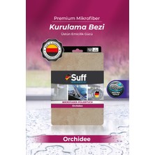 Suff Orchidee Mikrofiber Mutfak Tezgahı ve Evye Kurulama Bezi 40x40 cm Kahverengi