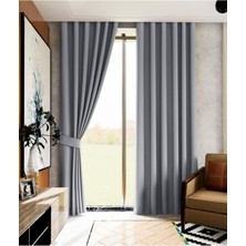 Denge Perde (2638) Gri Blackout Karartma Güneşlik Gri 380 x 200