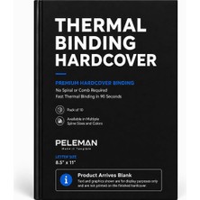 Formally Unibind Termal Ciltli Kapaklar Profesyonel Belgeler, Dergiler ve Defterler Için - Spiral Veya Tarak Gerektirmez - 10'lu Paket (Siyah, Omurga