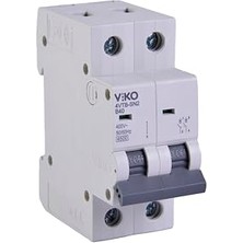 Pratik Ev 4VTB-2B40 Otomatik Sigorta, 4,5ka B Tipi, 2 Kutup, 40A