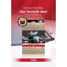 Suff Lilie Oto Temizlik Bezi Mikrofiber Ağır Kir Motor ve Jant Temizleme Bezi 40x40 cm Kahverengi