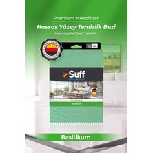 Suff Basilikum Hassas Yüzey Mikrofiber Bez Çok Amaçlı Hassas Ekran Temizlik Bezi 70x50 cm Turkuaz
