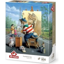 Pratik Ev Ressam Kedi 500 Parça Yapboz
