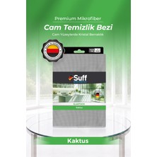 Suff Kaktüs Cam Mikrofiber Bez Fırın ve Mikrodalga Camı Temizlik Bezi Overlok Kesim 50x40 cm Gri