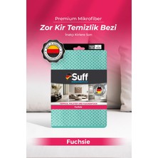 Suff Fuchsie Mikrofiber Bez Geniş Alan Banyo Lavabo ve Armatür Temizlik Bezi 70x50 cm Turkuaz