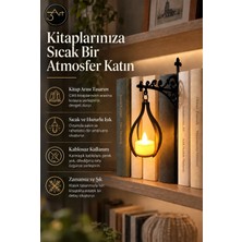 3Art Metal Fener Tasarımlı Kitaplık Süsü – Fener Figürlü Kitaplık Aksesuarı ve Kitap Dekoru