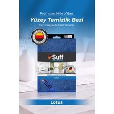 Suff Lotus Mikrofiber Mükemmel Parlaklık Veren Cam ve Yüzey Bezi 40x40 cm Koyu Mavi