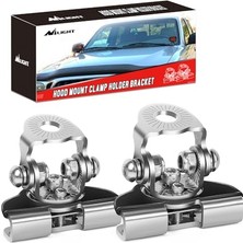 Pratik Ev LED Işık Çubuğu Montaj Braketi, 2 Adet, Evrensel Ayarlanabilir Sütun Hood Çalışma Lambası Montaj Kelepçesi, Off-Road Kamyon ve Suv Için