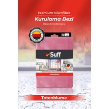 Suff Totenblume Mikrofiber Su Lekesi Bırakmaz Duşakabin Kurulama Bezi 40x40 cm Pembe