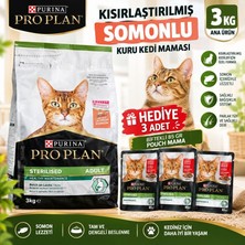 Pro Plan Kısırlaştırılmış Somonlu Kuru Kedi Mamasi 3 Kg+Hediyeli