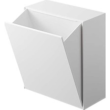Pratik Ev 5433 Tower Yapışkanlı Kancalı Saklama Kutusu; Beyaz, Abs Reçine, Minimalist, 17 x 8,7~16 x 20 cm