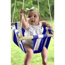 Ahşap Bebek Salıncağı (Mavi)