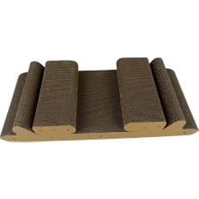 Karton Kedi Tırmalama Desenli Koltuk Yedek Karton Takımı (3 Parça)