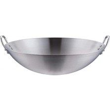 Wok Tava Paslanmaz Çelik, Dış Mekan Wok Tavası Woks ve Karıştırma Tavaları Yapışmaz Karıştırıcı Kızartma Tavası, Sadece Gazlı Ocak Için, Çeşitli Boyut