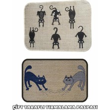 Çift Taraflı Tırmalama Paspası 90X60 Two Cat x Altı Kedi