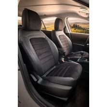 Otom Fiat Egea 2015 Sonrası Araca Özel Koltuk Kılıfı London Design Siyah Siyah Füme