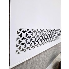 Lazer Kesim Stor Perde Kalın Kumaşlı Beyaz Renk LZR2014 100X200 Beyaz