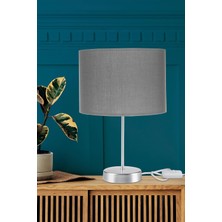 Ag Lightdesign Gri Abajur Yatak Odası Salon Modern Şık Masa Lambası Agnm7