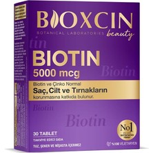 Biotin 5000 Mcg | Saç ve Tırnak Sağlığı Için Biotin | Yorgunluk ve Enerji Metabolizması Desteği | 30 Tablet | Şeker ve Gluten Içermez