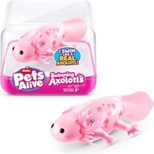 Pratik Ev Yüzen Axolotl PEL09000; Pembe, Gerçekçi Hareket, Suya Bırakıldığında Yüzen Oyuncak