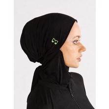 Mayovera Fosfor Yeşil Logo Nakışlı Deniz Tesettür Bone