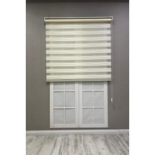 Zebra Stor Perde Dar Plise Güneşlik Perde, Krem, 60 x 260